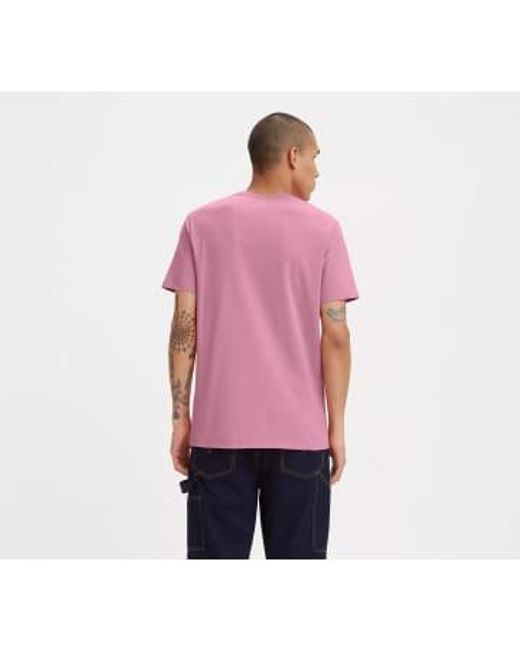 Levi's Pink Original Housemark T Shirt S for men