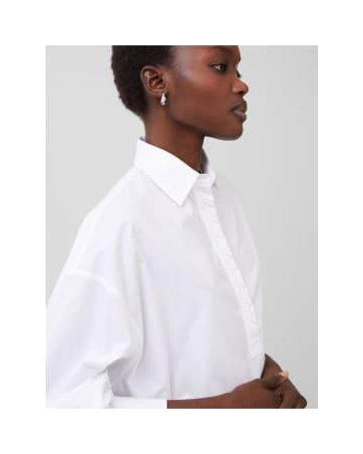 French Connection White Arber Shirt-linen -72wbc Xs