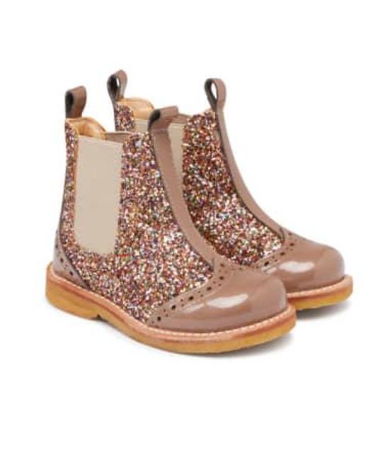 Modèle brogue boot boot glitter ANGULUS en coloris Brown