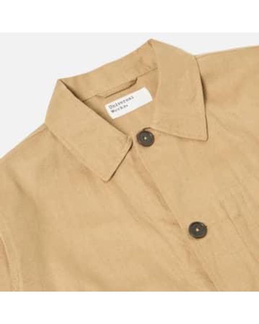 Universal Works Natural Field Jacket Linen Cotton Suiting for men
