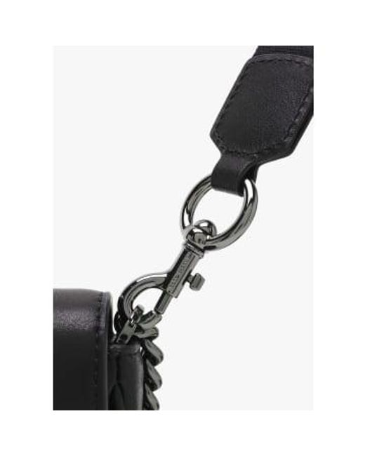 Womens The J Marc Mini Leather Shoulder Bag In Gunmetal di Marc Jacobs in Black