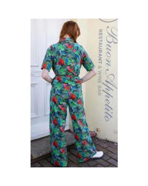 Run and Fly Green Jungle Stretch Jumpsuit