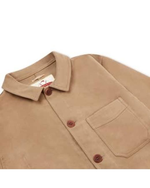 Burrows and Hare Natural Moleskin Workwear Jacket for men