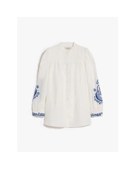 Carnia Broired à manches bouffantes Taille la chemise: 14, col: W Weekend by Maxmara en coloris White