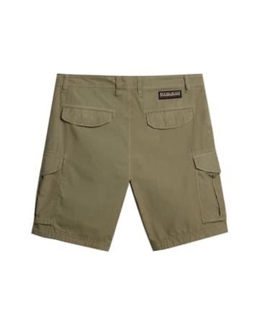 Napapijri Green Noto Cargo Shorts 2.0 Lichen 30 for men