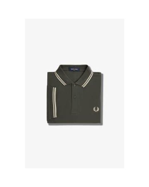 Fred Perry Green M3600 Polo Field / Oatmeal Medium for men
