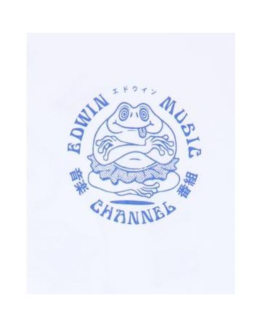 Edwin White Music Channel T-shirt Medium for men