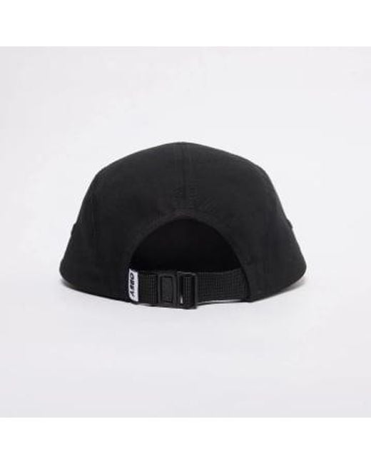 Obey Black Bold Label Organic 6 Panel Hat One Size for men