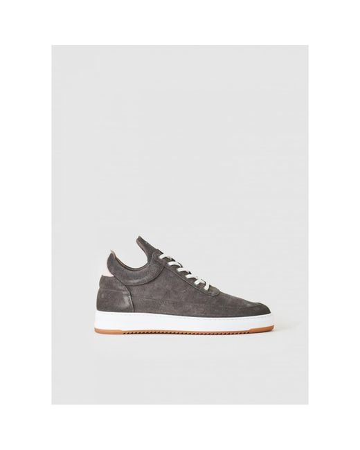 Filling Pieces S Low Top Ripple Suede Trainers in White for Men | Lyst
