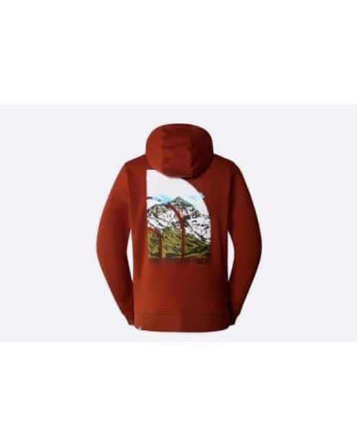 The North Face Saisonales grafik -hoodie in Red für Herren