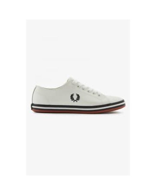 Fred Perry White Kingston Leather B7163 172 Porcelain 46 for men