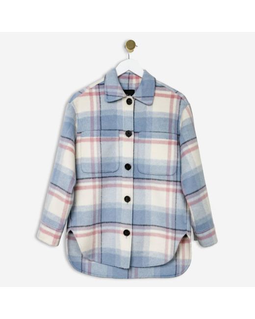 Rails Wool Connie Junean Plaid Shirt Jacket in Blue | Lyst