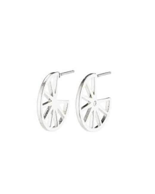 Pilgrim Metallic Kaylee Semi Hoop Earrings One Size / /crystal