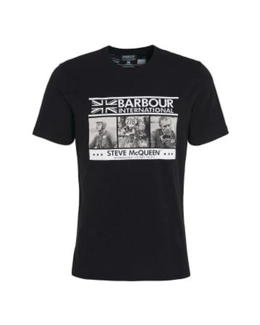 International charge t-shirt classic Barbour de hombre de color Black