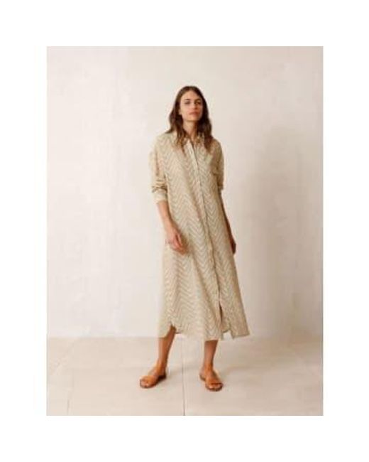 Robe chemise texturée Indi & Cold en coloris Natural