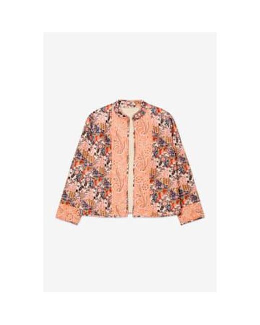 Aretha Embroidered Quilted Jacket di Nekane in Pink