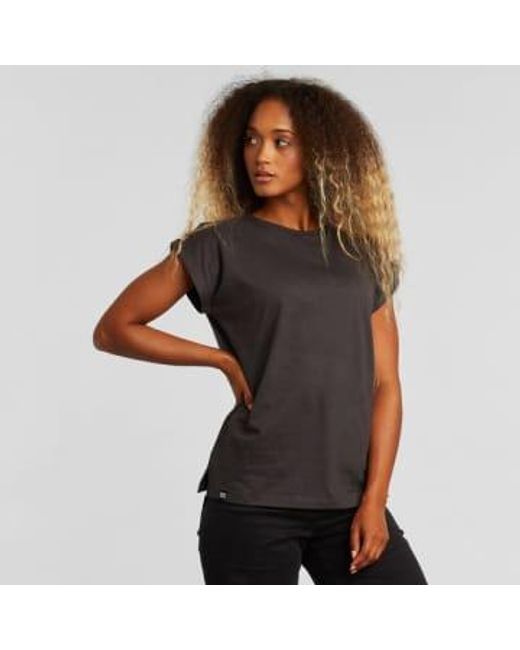 Dedicated Black Visby Organic Cotton Base T-shirt Charcoal S
