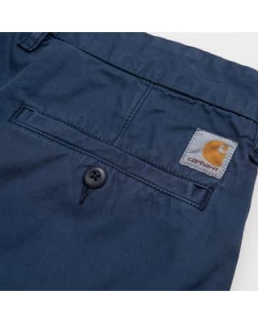 Short John Garment Dyed di Carhartt in Blue da Uomo
