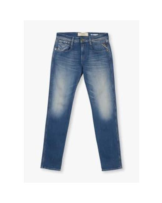 Replay Herren anbass original slim jeans in medium blau in Blue für Herren