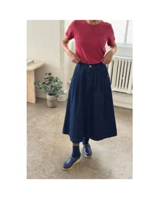 LE BON SHOPPE Blue Long Farm Girl Skirt S