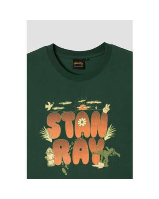 Stan Ray Green Double Bubble T-shirt Racing Medium for men
