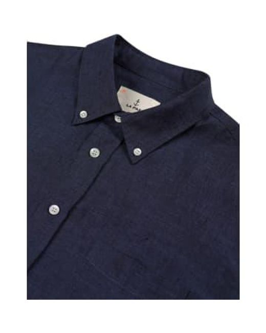 Branco button down shirt in dark La Paz de hombre de color Blue