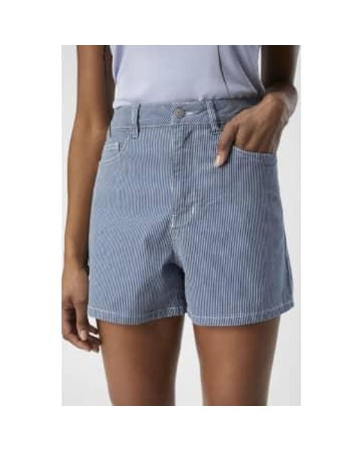 Sola White Twill Shorts di Object in Blue