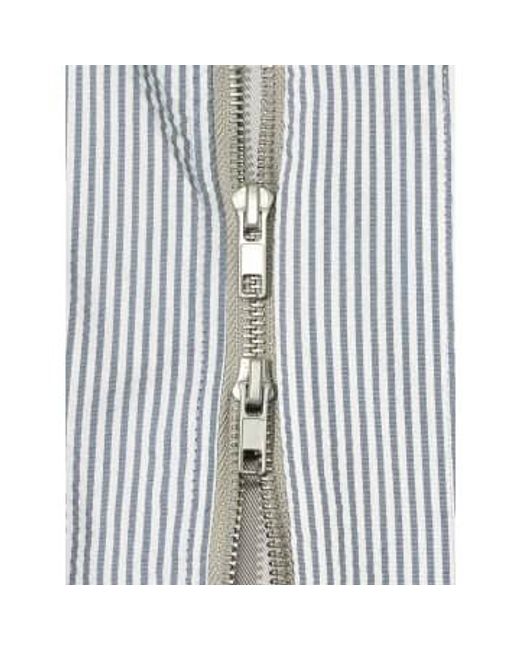 PARTIMENTO Gray Stripe Harrington Jacket for men