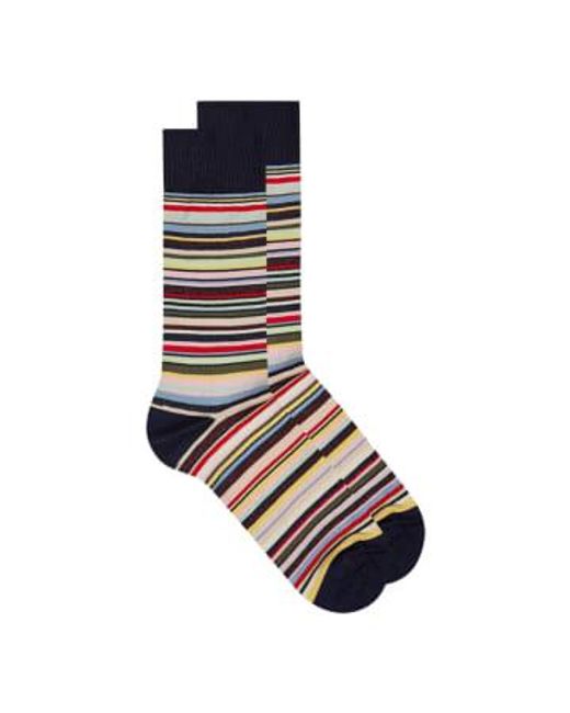 Paul Smith Blue Farley Stripe Sock for men