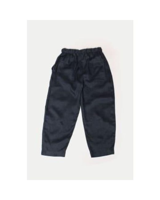 Ottod'Ame Blue Navy Linen Trousers / Xxs