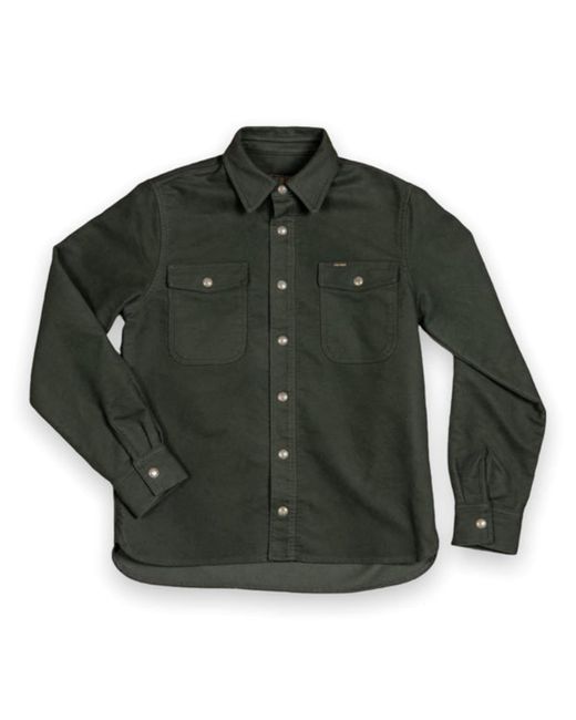 Pike Brothers Green 1943 Cpo Moleskin Shirt for men