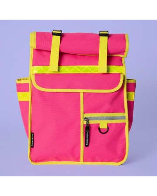 Alforja mochila enrollable rosa neón Goodordering de color Pink