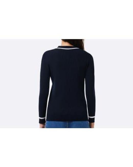 Lacoste Blue Wmns Sweater Tricot 34 / Azul