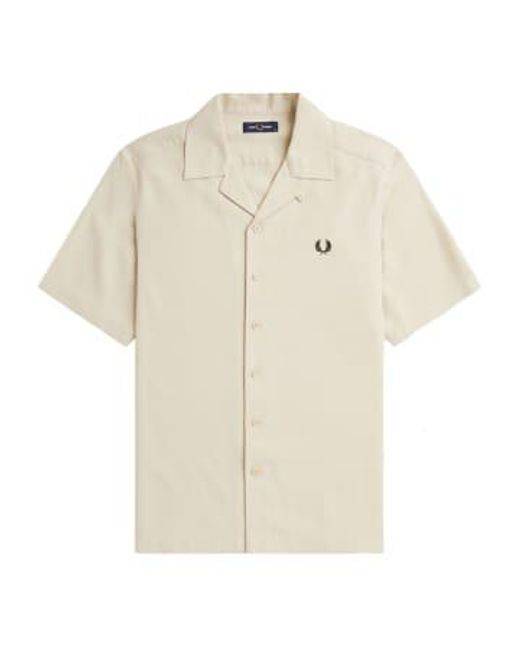 Fred Perry Natural Pique Texture Revere Collar Shirt for men