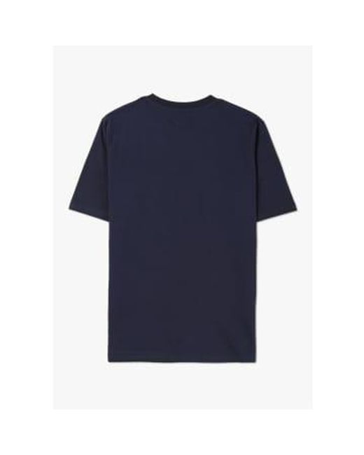 Aquascutum Herren aktives kleines logo-t-shirt in der marine in Blue für Herren