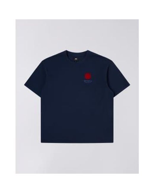 Edwin Blue Japanese Sun Supply T-shirt Maritime for men