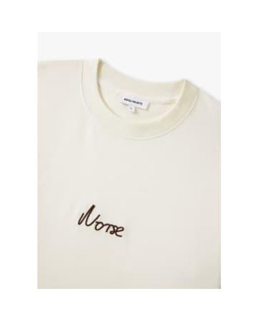 T-shirt logo à la chaîne organique Norse Projects pour homme en coloris White