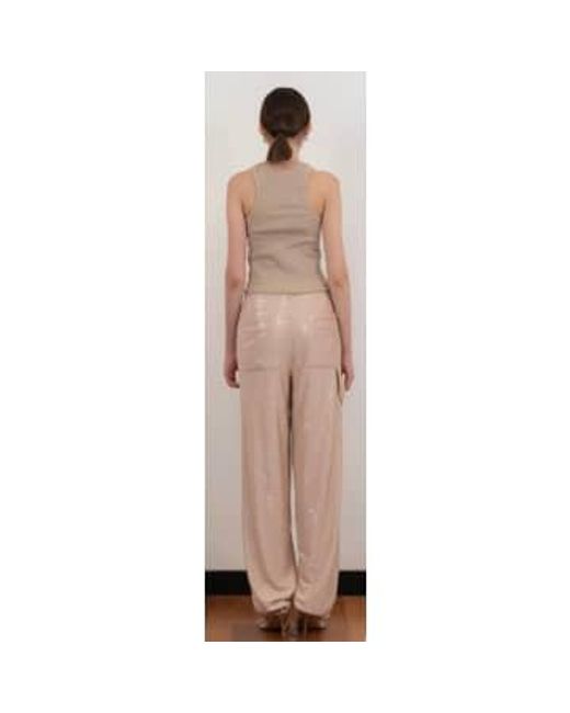Nude Pink Sequin Trousers 38 /