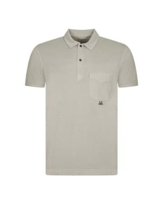 C P Company Gray Pocket Polo Shirt for men