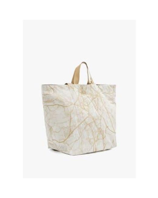 Belstaff White S Map Utility Tote Bag for men