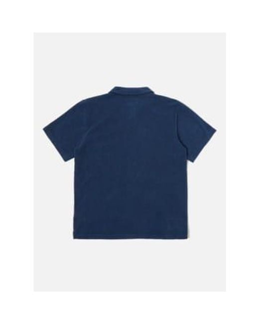 Universal Works Blue Vacation Polo Shirt for men