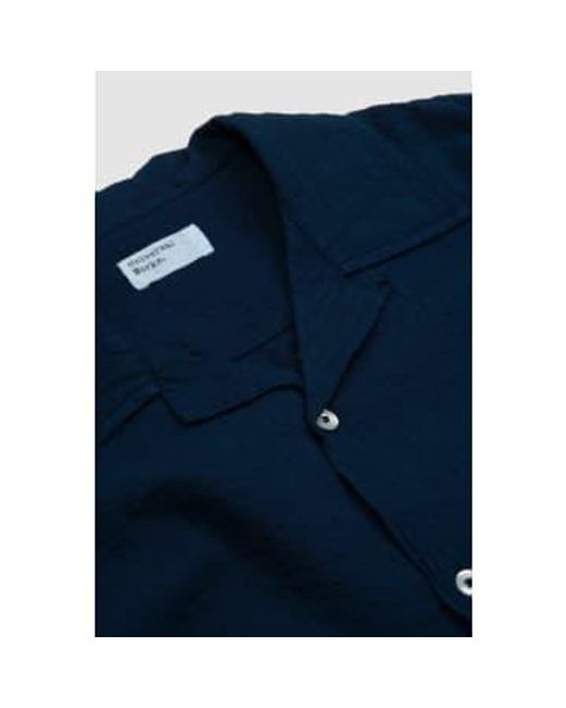 Universal Works Blue Camp Ii Shirt Onda Cotton for men