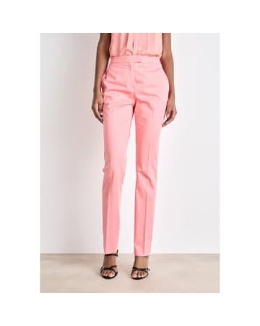 Boss Pink Temartha 2 Slim Fit Suit Trousers Col: Coral , Size: 14