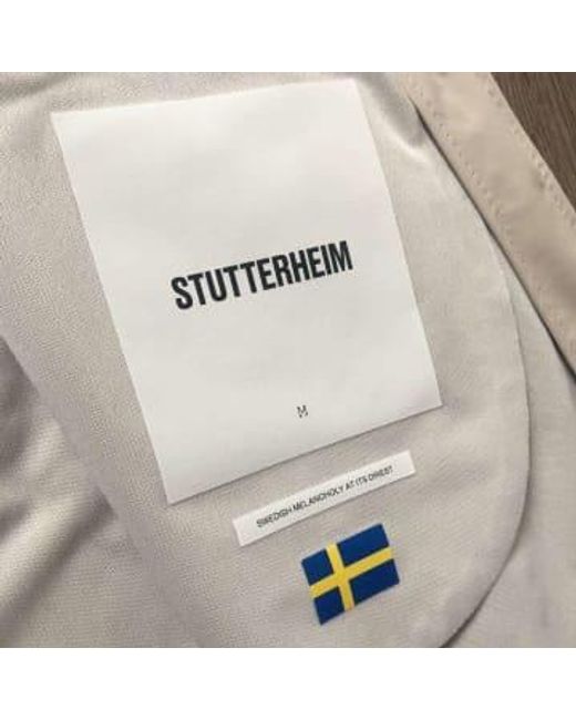 Stutterheim Gray Stockholm Lightweight Raincoat Light for men
