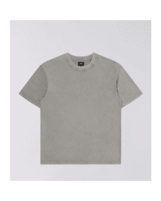 Camiseta gran tamaño en tierra níquel cepillado Edwin de hombre de color Gray