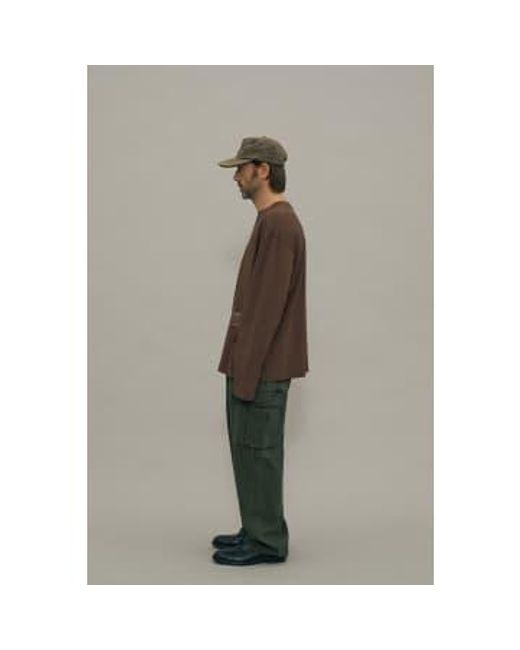 PARTIMENTO Green Vintage Washed Cargo Pants In for men