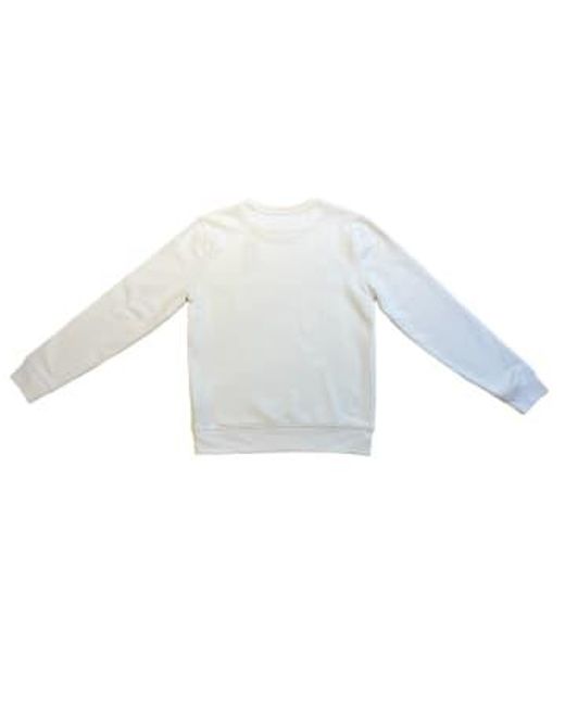 Made by moi Selection White Sweatshirt Farrah Fawcett Cotton