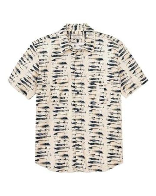 Filson Natural Short Sleeve Washed Feather Cloth Shirt for men