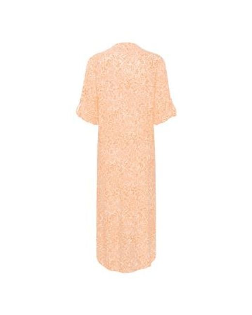 Zaya Tangerine Ditsy Print Dress di Soaked In Luxury in Pink