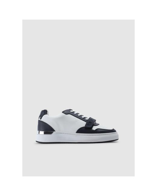 Mallet White Navy S Hoxton Wing Trainers for Men | Lyst UK